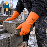 Gants Mapa Harpon 321 taille 8 utilisés pour la manutention de blocs sur chantier