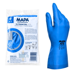 Gant nitrile alimentaire Mapa Ultranitril 475 taille 9 avec emballage professionnel