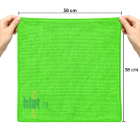 Lavette microfibre professionnelle verte au format 38 x 38 cm