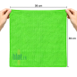(Lot x5) - Lavette microfibre professionnelle Verte - (38x38)