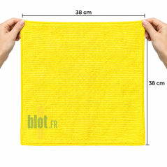 (Lot x5) - Lavette microfibre professionnelle Jaune - (38x38)