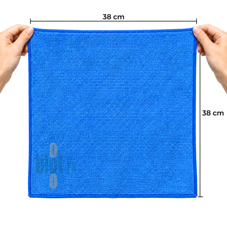 (Lot x5) - Lavette microfibre professionnelle Bleue - (38x38)