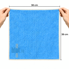 (Lot x5) - Lavette microfibre prémium Bleue - (38x38)