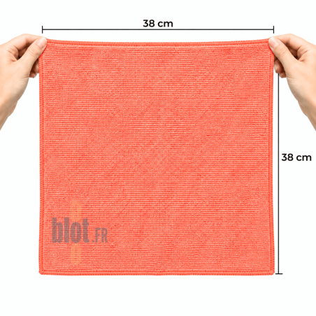 (Lot x5) - Lavette microfibre prémium Rose - (38x38)