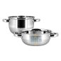 Marmite à moules inox - (18 CM - 2,7 L) – Couvercle 2-en-1 | MENASTYL