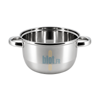 Cocotte à moules inox MENASTYL 18 cm ouverte avec deux poignées latérales