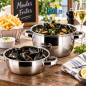 Marmite à moules inox - (18 CM - 2,7 L) – Couvercle 2-en-1 | MENASTYL