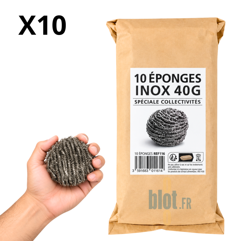 (X10) - Boule inox de nettoyage Tampel - 1er Prix - (40Gr)