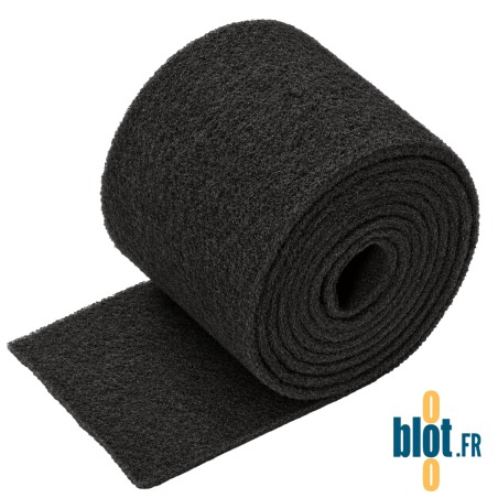 Rouleau abrasif noir SPONTEX Mercury 84 de 3 m pour le récurage intensif professionnel