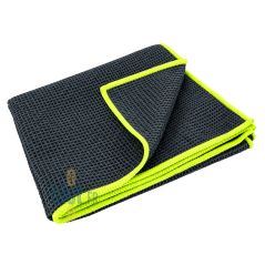 Essuie-vaisselle microfibre Delta 40 x 80 cm avec structure nid d’abeille et bordure verte