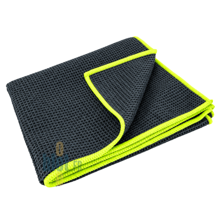 Essuie-vaisselle microfibre Delta 40 x 80 cm avec structure nid d’abeille et bordure verte