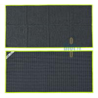 Essuie-vaisselle microfibre Delta 40 x 80 cm entièrement déplié avec finition verte