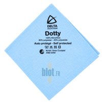 Lavette microfibre bactériostatique bleue DOTTY 40 x 40 cm certifiée Nordic Swan Ecolabel