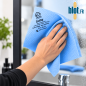(X5) - Lavette microfibre bactériostatique bleue - (40x40 CM) – DOTTY