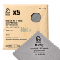 Lot de 5 lavettes microfibres bactériostatiques grises DOTTY 40 x 40 cm référence 1753