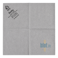 Lavette microfibre professionnelle grise DOTTY 40 x 40 cm entièrement dépliée