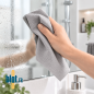(X5) - Lavette microfibre bactériostatique grise - (40x40 CM) – DOTTY