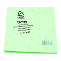 Lavette microfibre bactériostatique verte DOTTY 40 x 40 cm pliée