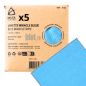 Lot de 5 lavettes microfibres bleues Miracle 33 x 37 cm pour nettoyage professionnel