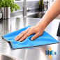 (X5) - Lavette microfibre haute qualité bleue - (33x37 CM) – MIRACLE