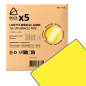Lot de 5 lavettes microfibres jaunes Miracle 33 x 37 cm pour nettoyage professionnel
