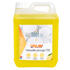 Vaisselle Plonge T35 ORLAV 5 L liquide vaisselle professionnel parfum citron