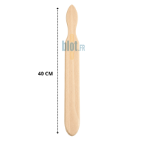 Dimensions de la spatule à crêpes en bois de hêtre avec longueur utile de 40 cm
