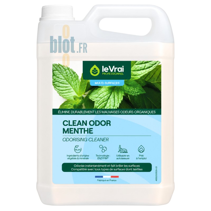 Clean Odor Menthe 5 L – Destructeur d’odeur enzymatique