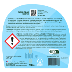 Clean Odor Menthe 750 ML – Spray enzymatique anti-odeurs