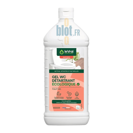 Flacon de gel WC détartrant écologique Le Vrai Professionnel 1 L vu de face