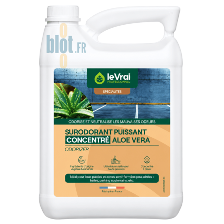 Bidon de surodorant puissant concentré Aloe Vera Le Vrai Professionnel 5 L vu de face