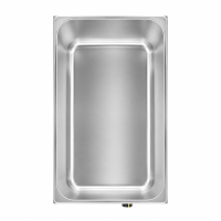 Vue de dessus de la cuve vide du bain-marie HENDI Ranger GN 1/1, avec ses angles arrondis