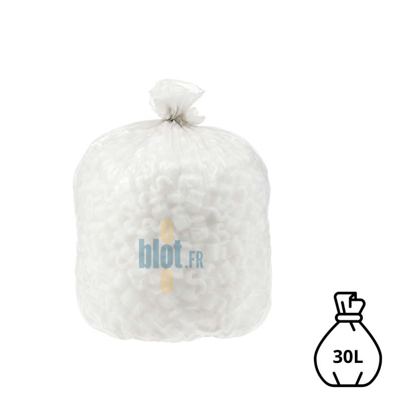 (X500) - Sac poubelle HD Blanc - (30L)