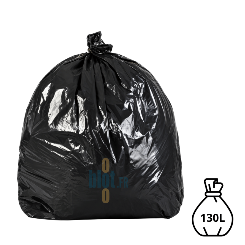(X100) - Sac poubelle BD Noir - (130L / 65 Microns)