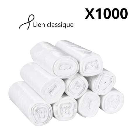 (X1000) - Sac poubelle HD Blanc - (10L / 10 Microns)