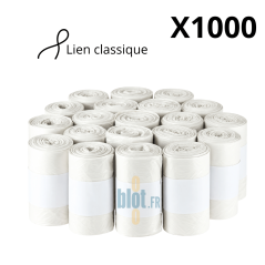 (X1000) - Sac poubelle HD Blanc - (5L / 9 Microns)