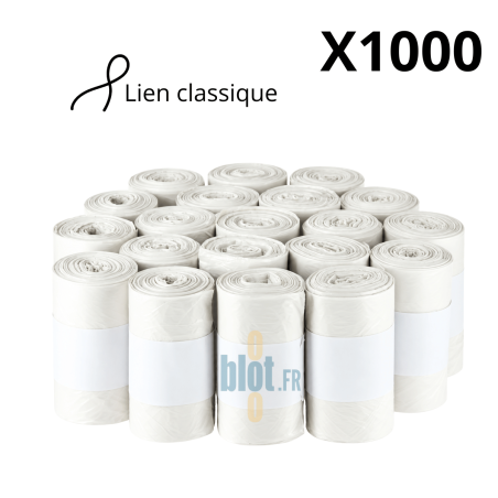 (X1000) - Sac poubelle HD Blanc - (5L / 9 Microns)
