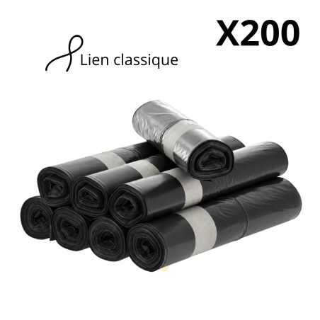 (X200) - Sac poubelle BD Noir - (110L / 55 Microns)