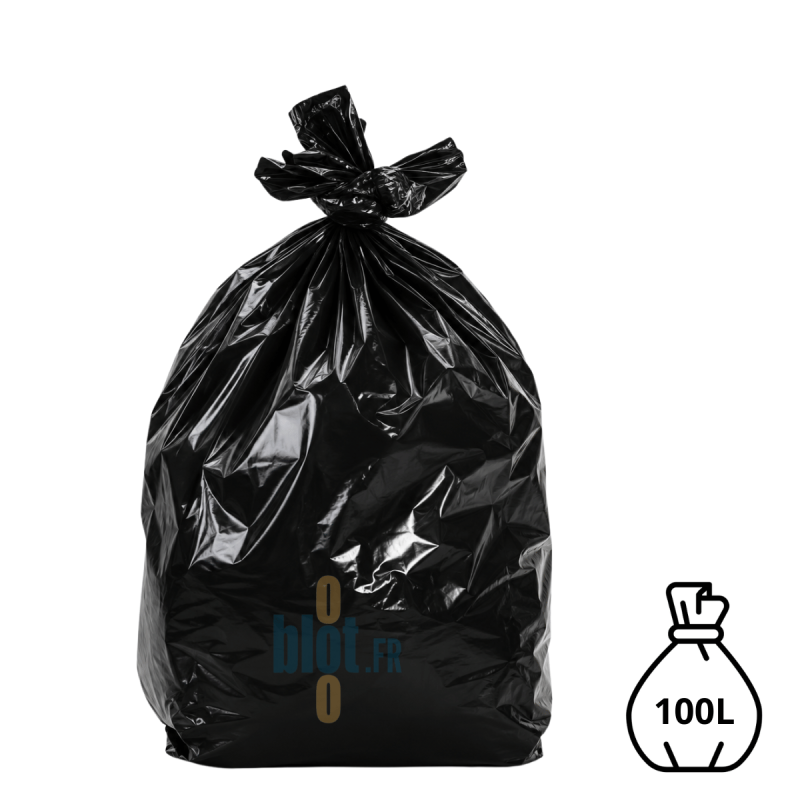 (X200) - Sac poubelle BD Noir - (100L / 55 Microns)