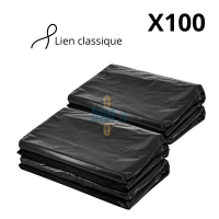 Housses de conteneur KFB 750 litres noires pliées, avec lien classique, vendues par lot de 100