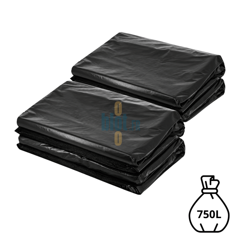 (X100) - Housse container Noir - (750L / 30 Microns)