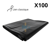 Housses de conteneur KFB 340 litres noires pliées, avec lien classique, vendues par lot de 100
