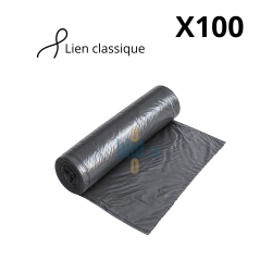 (X100) - Sac poubelle lien coulissant - (30L / 23 Microns)