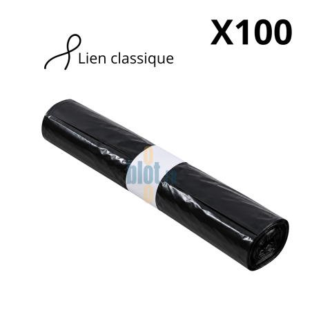 (X100) - Sac poubelle BD Noir conteneur - (160L / 65 Microns)