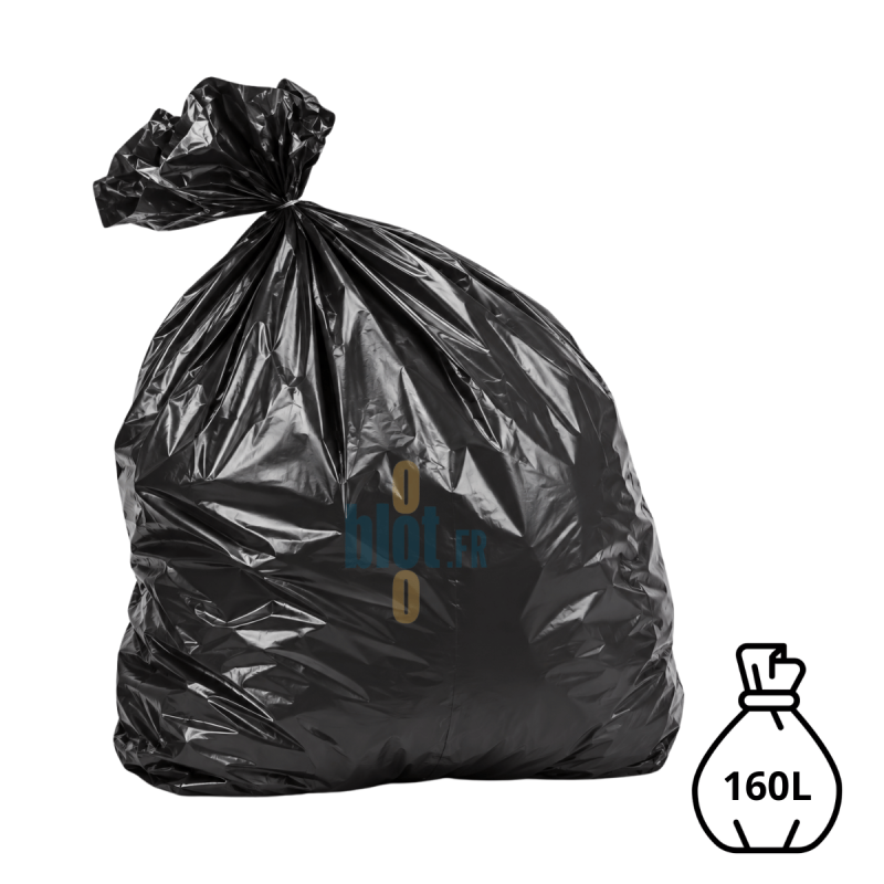 (X100) - Sac poubelle BD Noir conteneur - (160L / 65 Microns)