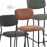 tabourets AGATE vert, terracotta et gris côte à côte déclinaisons coloris disponibles