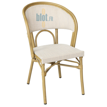 Chaise CAPUCINE - Beige et Blanc