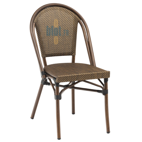 Chaise RIVOLI - Wood look - Marron/Toffee