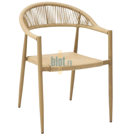Fauteuil OXFORD - Beige / Naturel