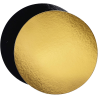 Rond carton double face Or/Noir
